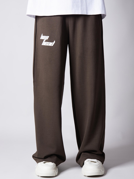 HOP HEAD Men Brand Logo Cotton Mid-Rise Track Pants