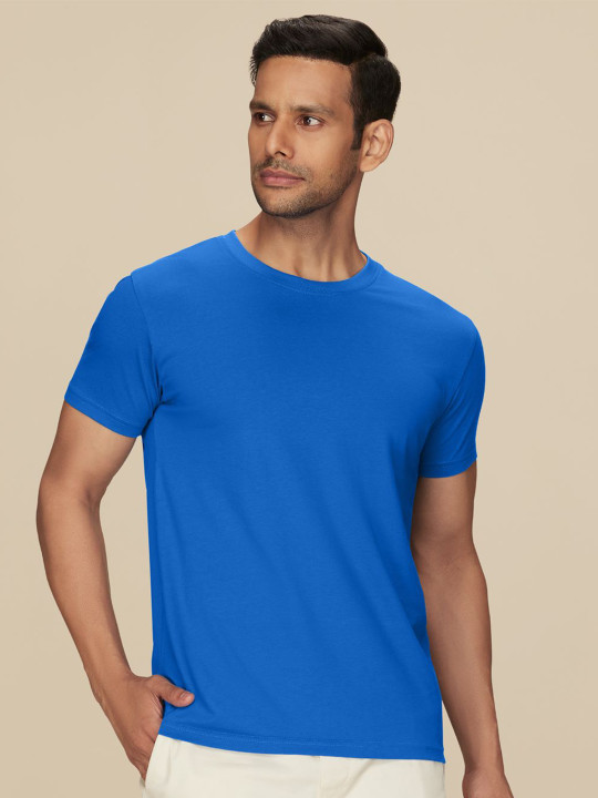 XYXX Pace Ultra Breezy, Super Combed Cotton Solid Crew Neck T-Shirt