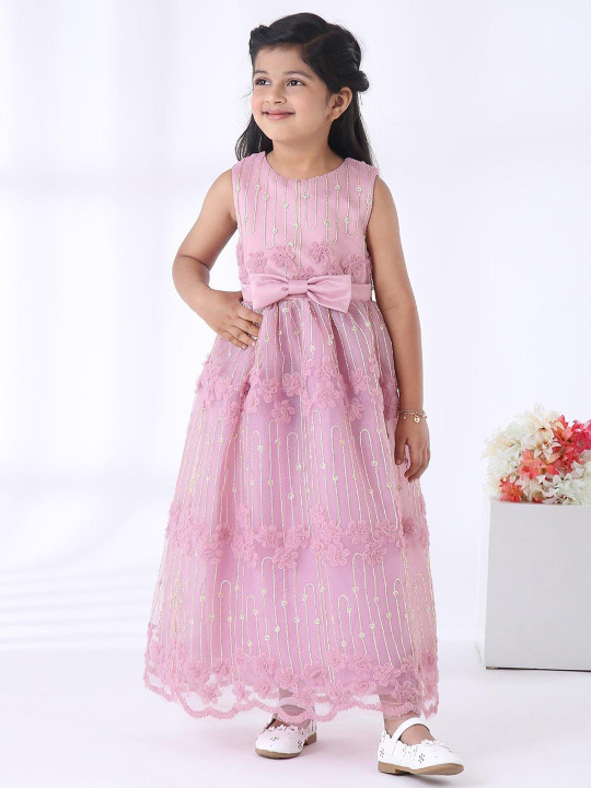Mark & Mia Girls Embroidered Floral Fit and Flare Dress