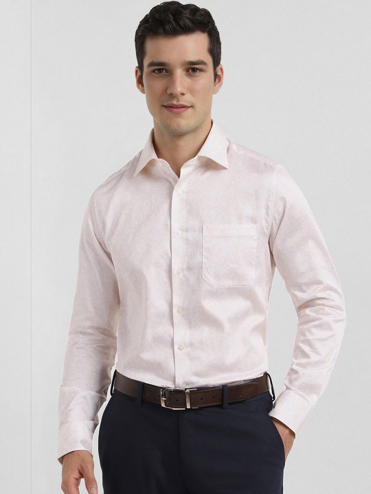 Allen Solly Sport Men Slim Fit Floral Printed Formal Cotton Shirt