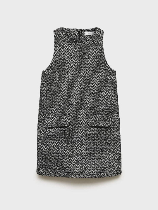 Mango Kids Girls Self Design A-Line Dress