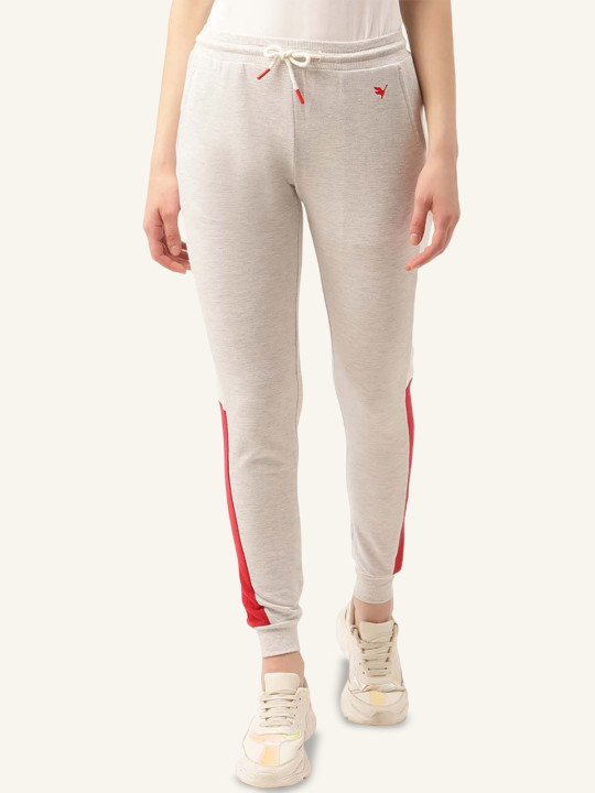 AMSWAN Women Colourblocked Cotton Regular Fit Mid Rise Jogger