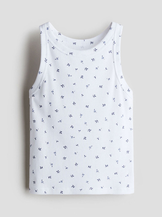 H&M Ribbed cotton vest top