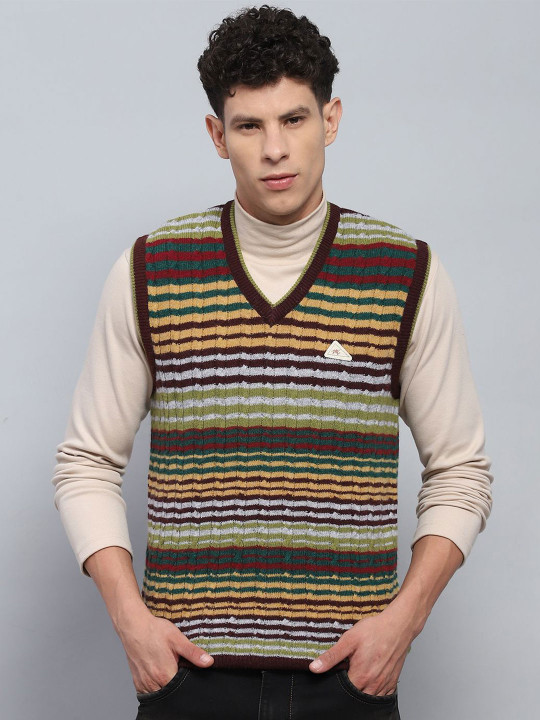 Monte Carlo Men Striped Woollen Pullover