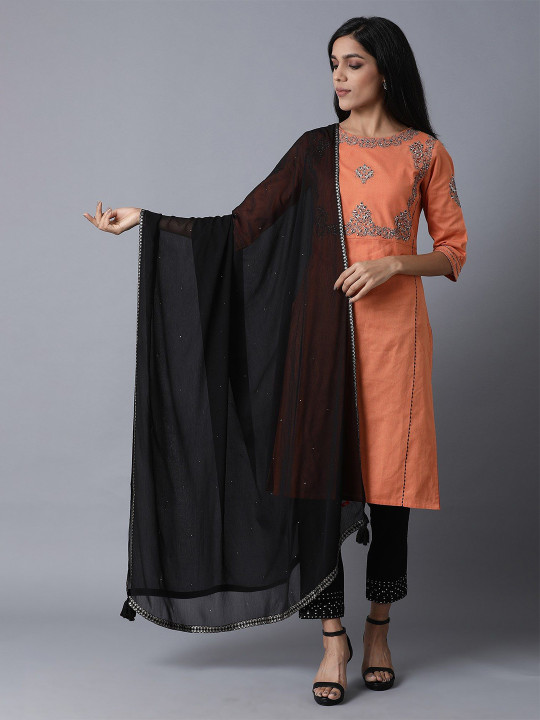 W Gotta Patti Chiffon Dupatta