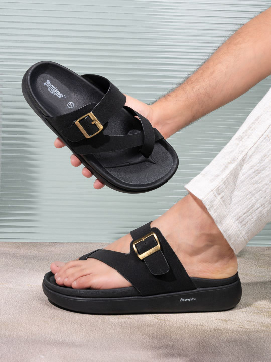 Roadster The Lifestyle Co. Men Slip-On Casual Comfort Sandals with Buckles
