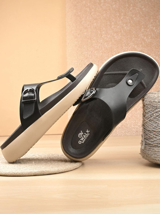 GWALK Men Black Sandals
