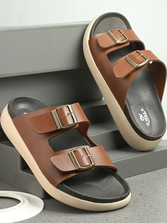 GWALK Men Tan Sandals
