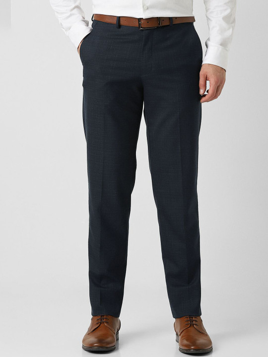 Van Heusen Men Slim Fit Mid-Rise Trousers