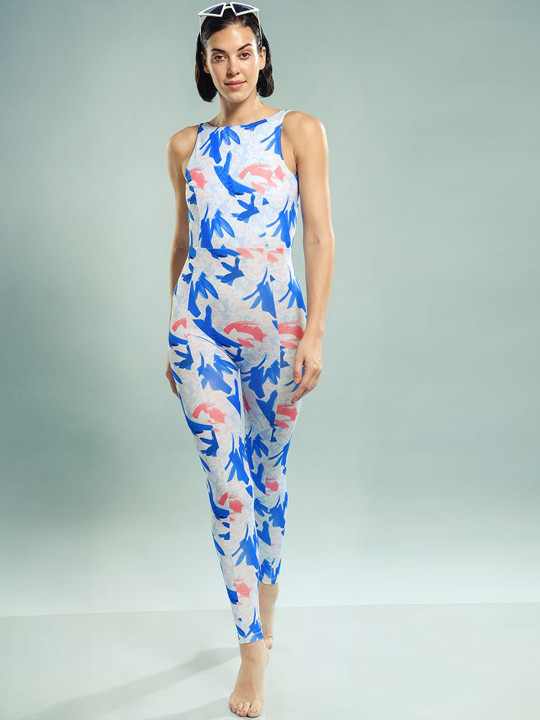 TROVE - 365 Days of Summer Printed Round Neck Legsuit