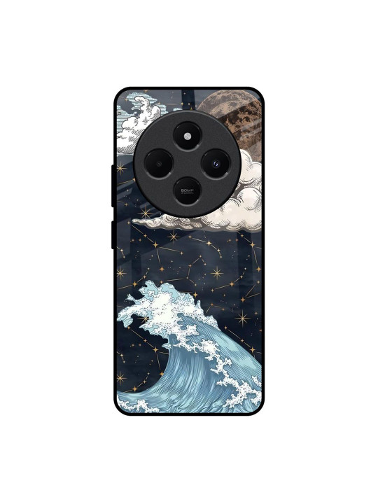 QRIOH Abstract Printed Redmi 14C 5G Back Case Mobile Accessories
