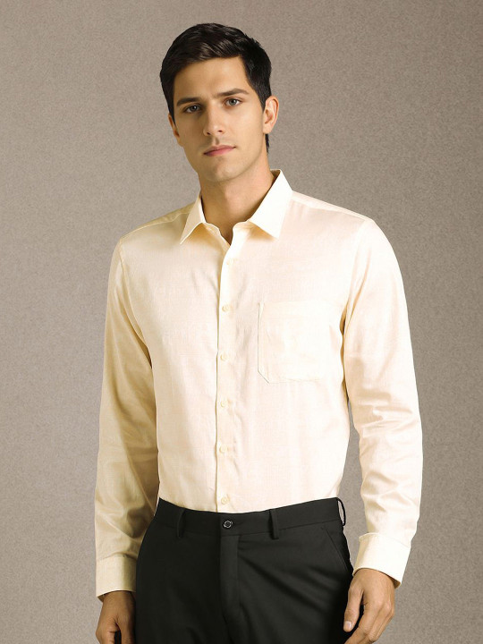 Louis Philippe Slim Fit Long Sleeves Pure Cotton Formal Shirt