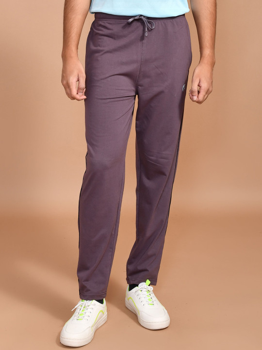 SKYKNIT Men Cotton Mid Rise Piping Track Pants