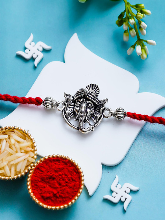 ahoora Thread Rakhi With Chawal & Kumkum