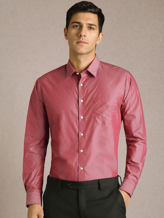 Louis Philippe Slim Fit Long Sleeves Pure Cotton Formal Shirt