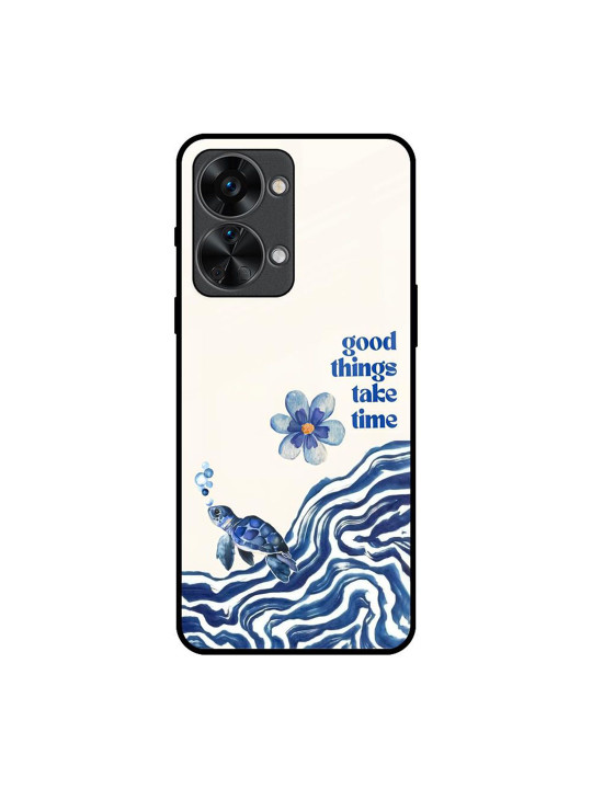 QRIOH Inner Voice Quirky Printed Oneplus Nord 2T Glass Back Case Mobile Accessories