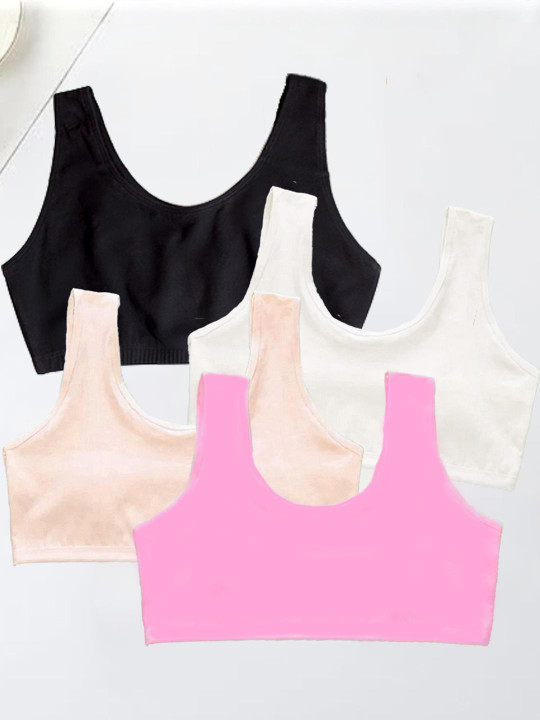 BRAAFEE Girls Pack Of 4 Non Padded Camisoles