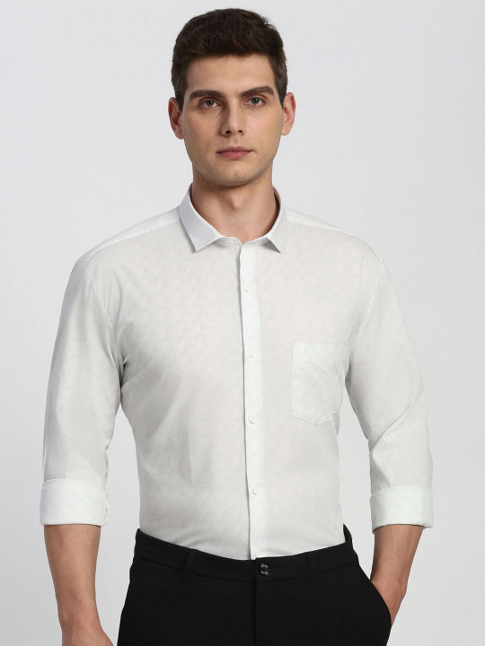 Peter England Slim Fit Printed Formal Shirt