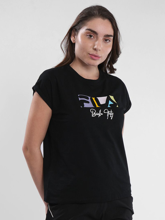 FILA Women Typography Printed Cotton T-shirt