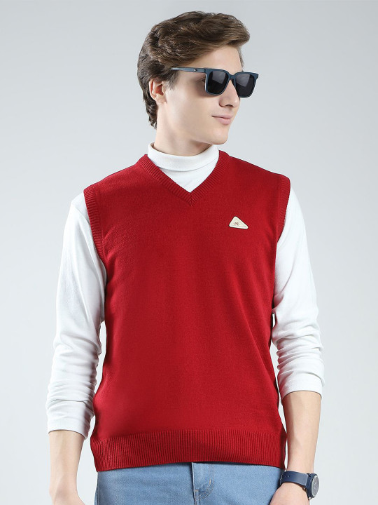 Monte Carlo Men V-Neck Woollen Sweater Vest