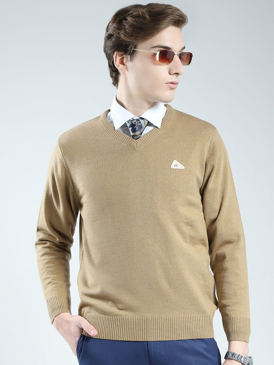 Monte Carlo Men V-Neck Full Sleeves Pullover Sweaters