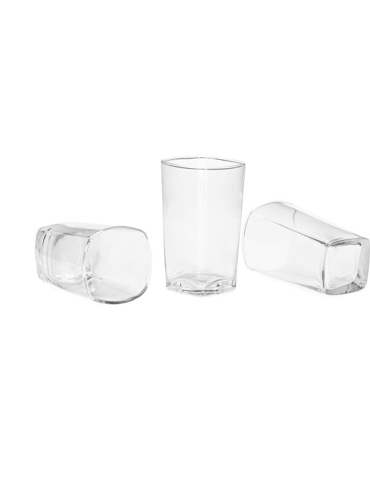 SOMIL Set of 3 Transparent Glass Water Glass