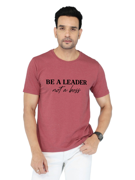 NOBLE HUSTLE Men Typography Printed Round Neck Cotton T-shirt