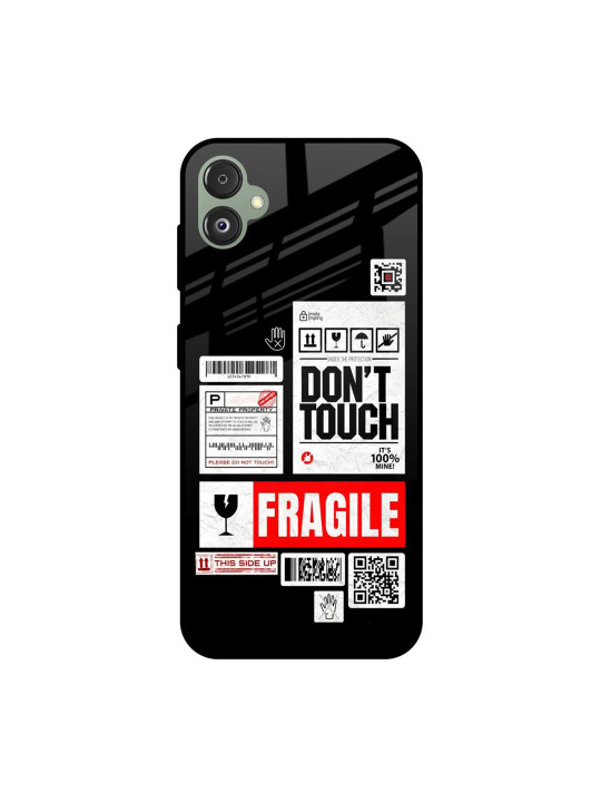 QRIOH Typography Printed Samsung Galaxy F14 5G Glass Back Case Mobile Accessories