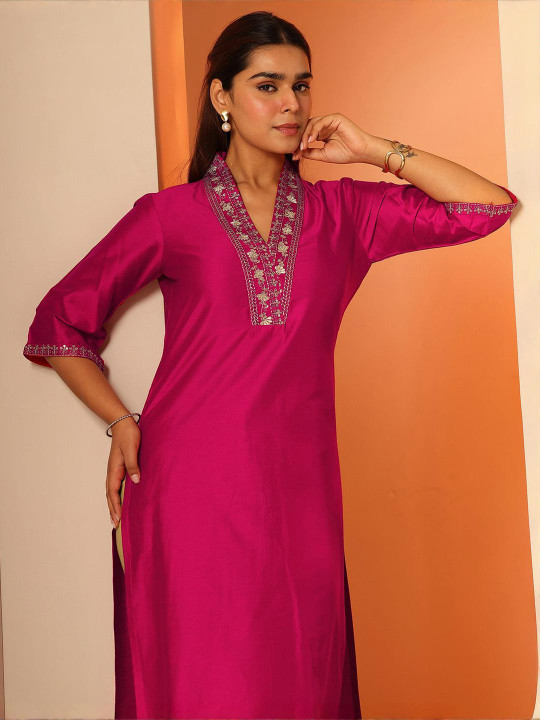 Libas Women Ethnic Motifs Yoke Design Kurta