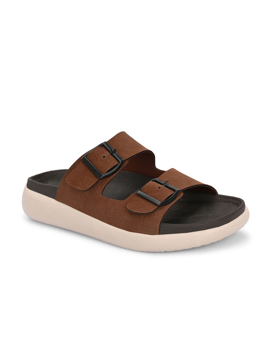 Azzaro Black Men Buckle Comfort Sandals