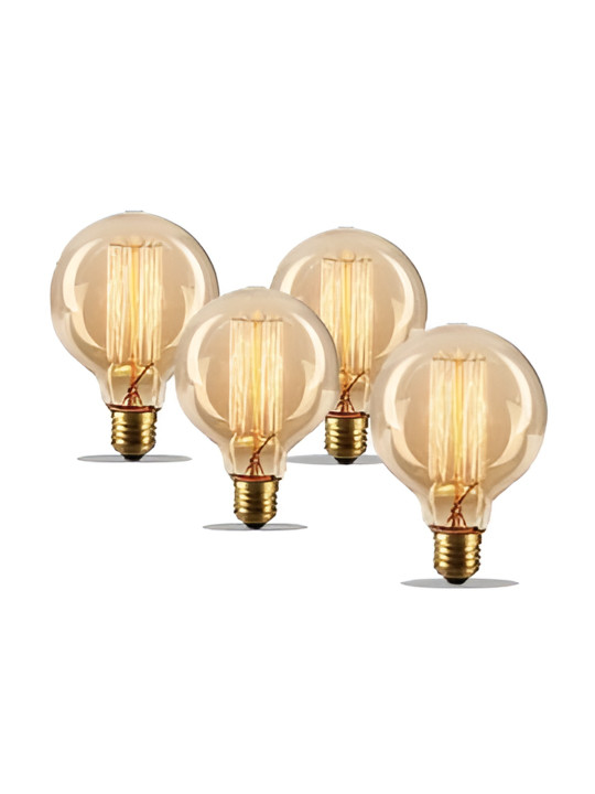 KINIS 4-Pcs Yellow Textured LED Light Bulb