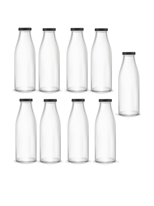 SOMIL Set Of Transparent Glass Water Bottle