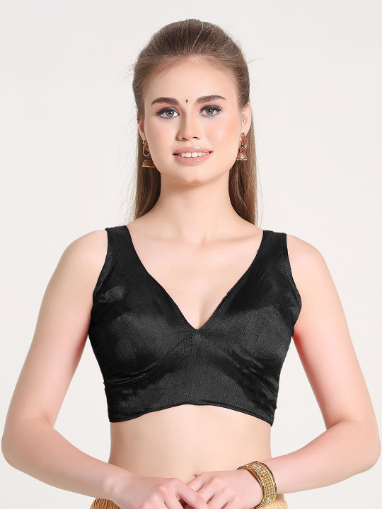 HERE&NOW V-Neck Readymade Saree Blouse