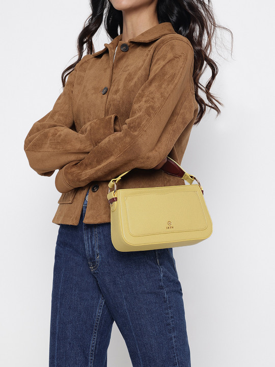 IRTH by House of Titan Textured Structured Handheld Bag