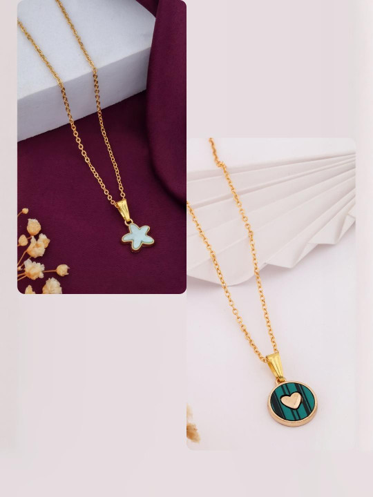 DressBerry Gold-Plated Brass Minimal Necklace