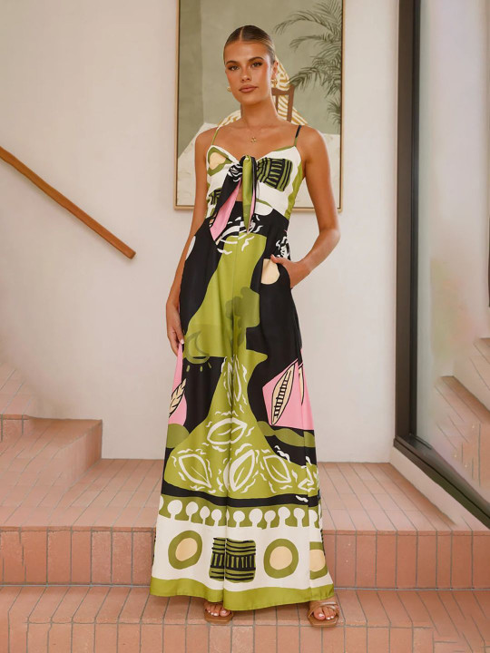 JC Mode Strapless Printed Basic Jumpsuit