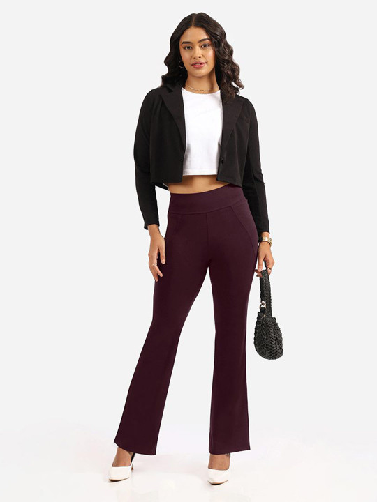 Blissclub Women Original Flared High-Rise Trousers