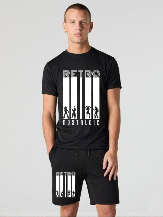 FABSTIEVE Printed Pure Cotton Round Neck T-shirt With Shorts Co-Ords
