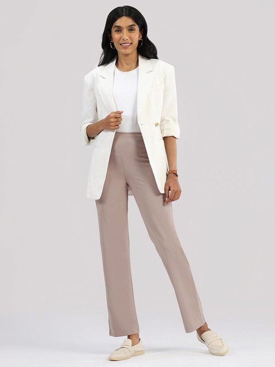 Blissclub Women Original Straight Fit High-Rise Trousers