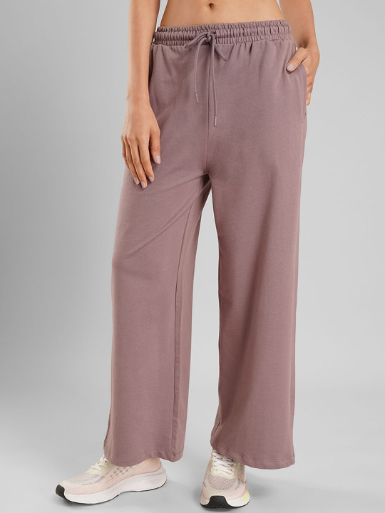 Ajile by Pantaloons Women Pure Cotton Relaxed-Fit Mid-Rise Track Pants
