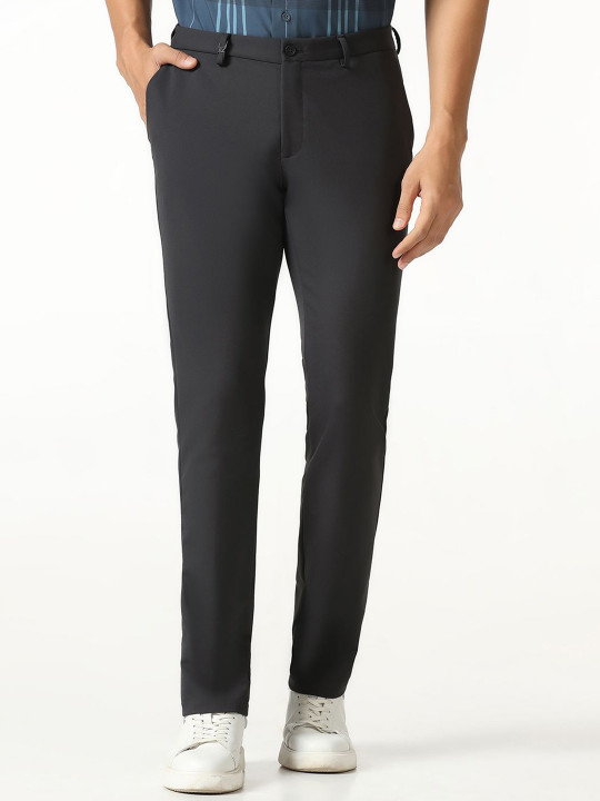Blackberrys Men B-91 Slim Fit Mid-Rise Formal Trousers