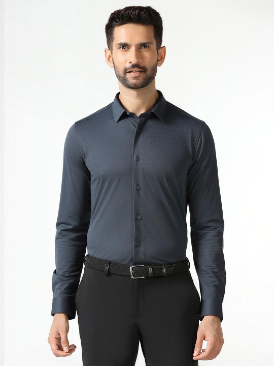 Blackberrys India Slim Spread Collar Slim Fit Formal Shirt