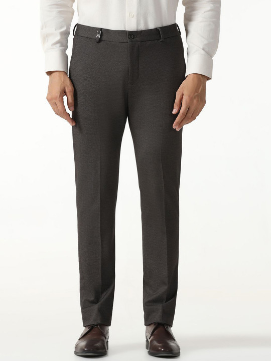 Blackberrys Men B-91 Slim Fit Mid-Rise Formal Trousers