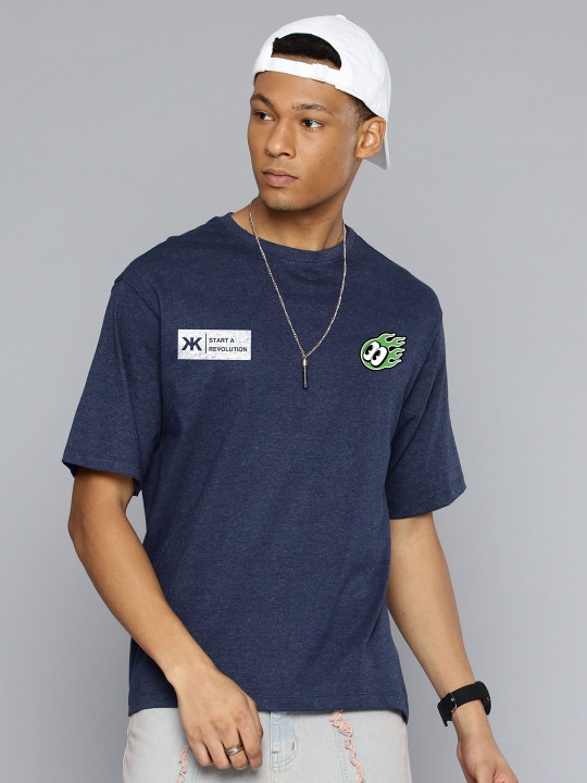 Kook N Keech Typography Printed Round Neck Oversized T-shirt