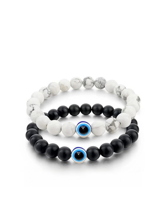 RICHALE Unisex Pack Of 2 Elasticated Bracelet
