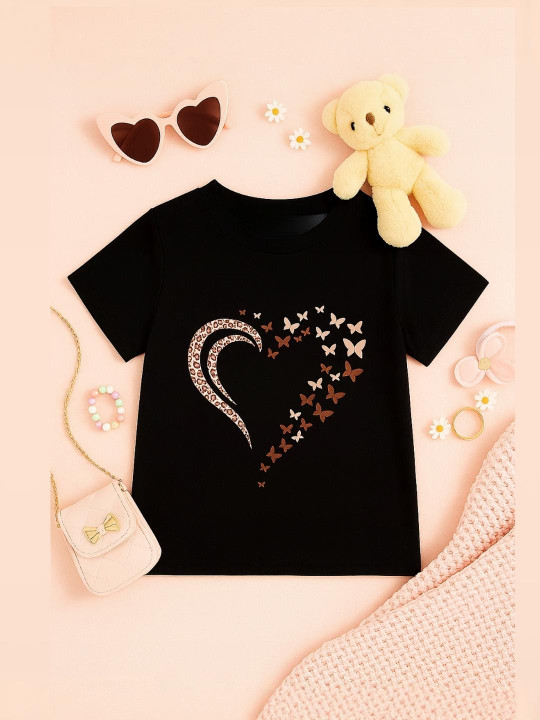 Luke & Lilly Girls Regular Fit Cotton Tshirts