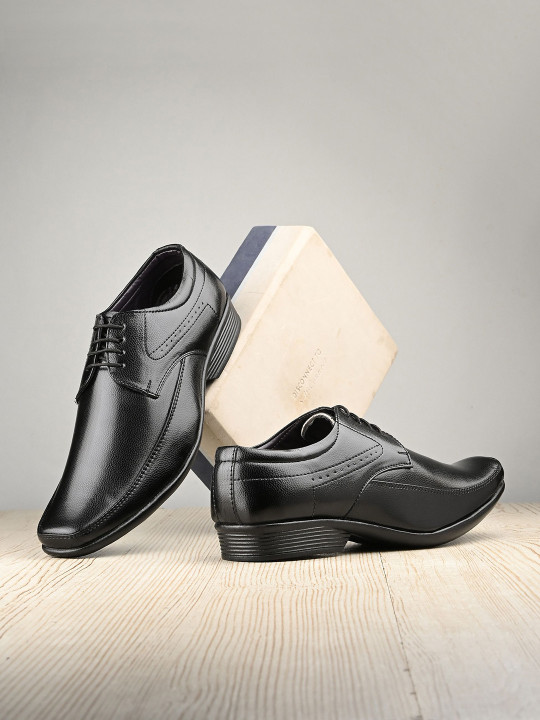 Provogue Mens Classic Office Wear Lace Up Dress Shoes with Cushioned Sole