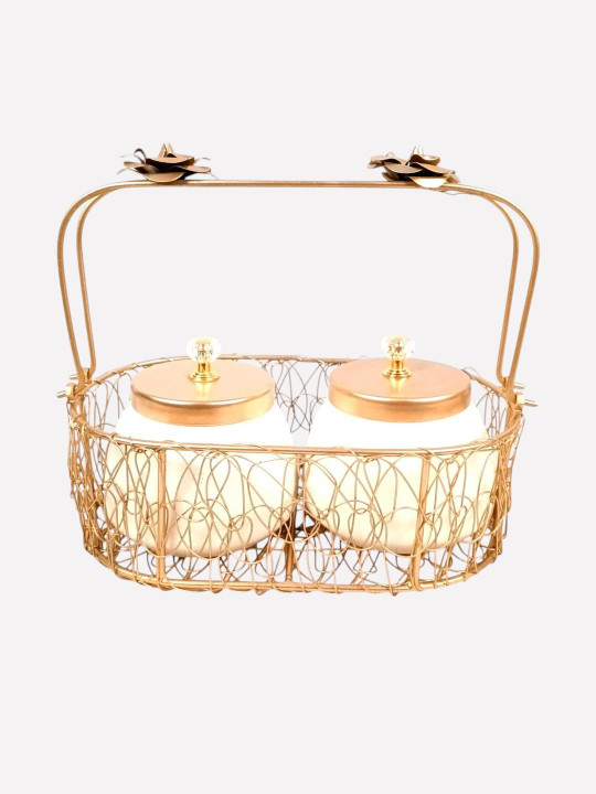 apka mart Set of Serving Bowls with Basket