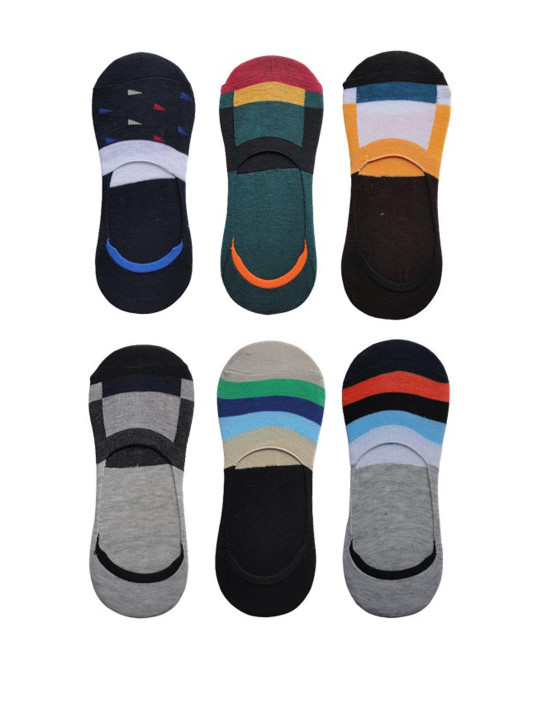 VOICI Pack Of 6 Multicolor Loafer Socks