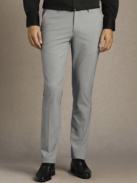 Louis Philippe Men Slim Fit Mid-Rise Formal Trousers